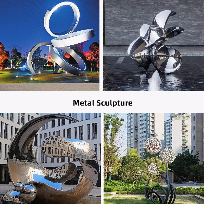 stainless steel outdoor sculpture